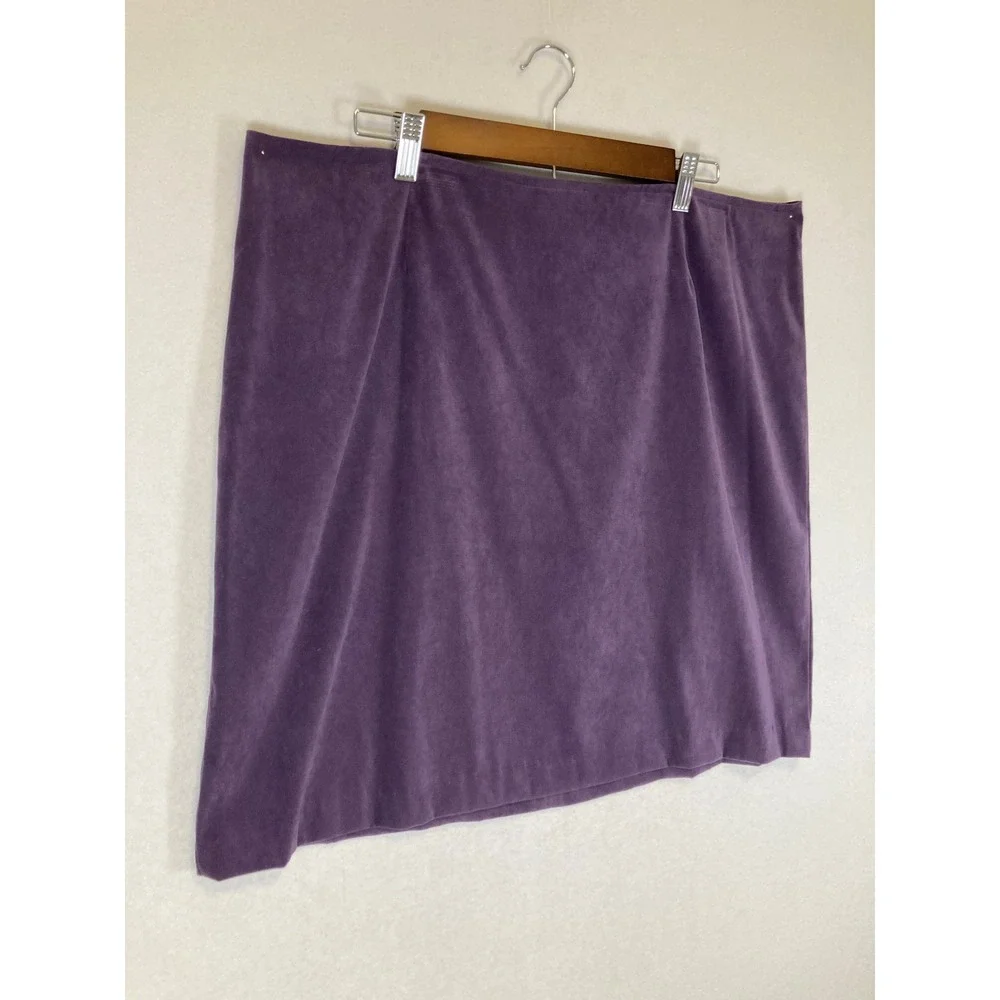 Whimsigoth Whos‎ Tracy by Tracy Evans Women 18 Purple Faux Suede Mini Skirt Plum